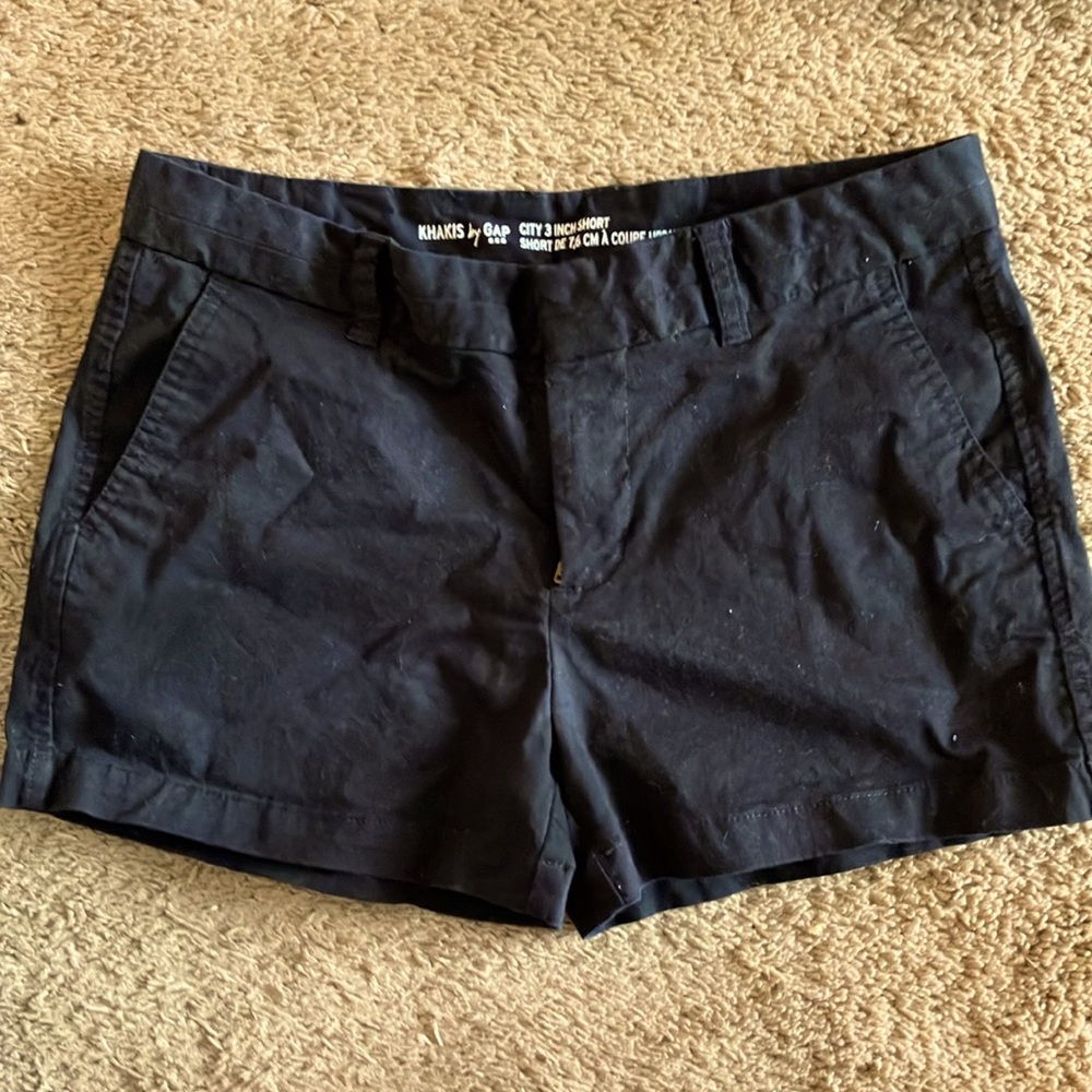 Black chino shorts